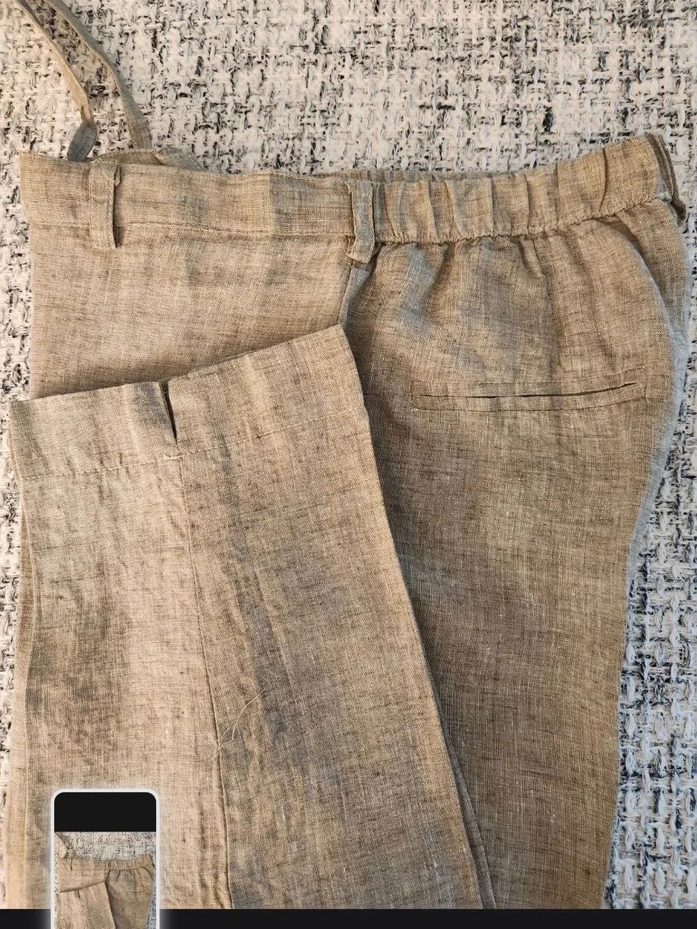 Sartoria Saracena Made in Italy 100% Linen 2-Piece Tunic & Cropped Pant Set - Picture 16 of 16